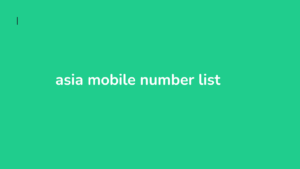 asia mobile number list