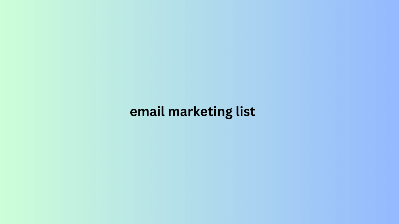 email marketing list