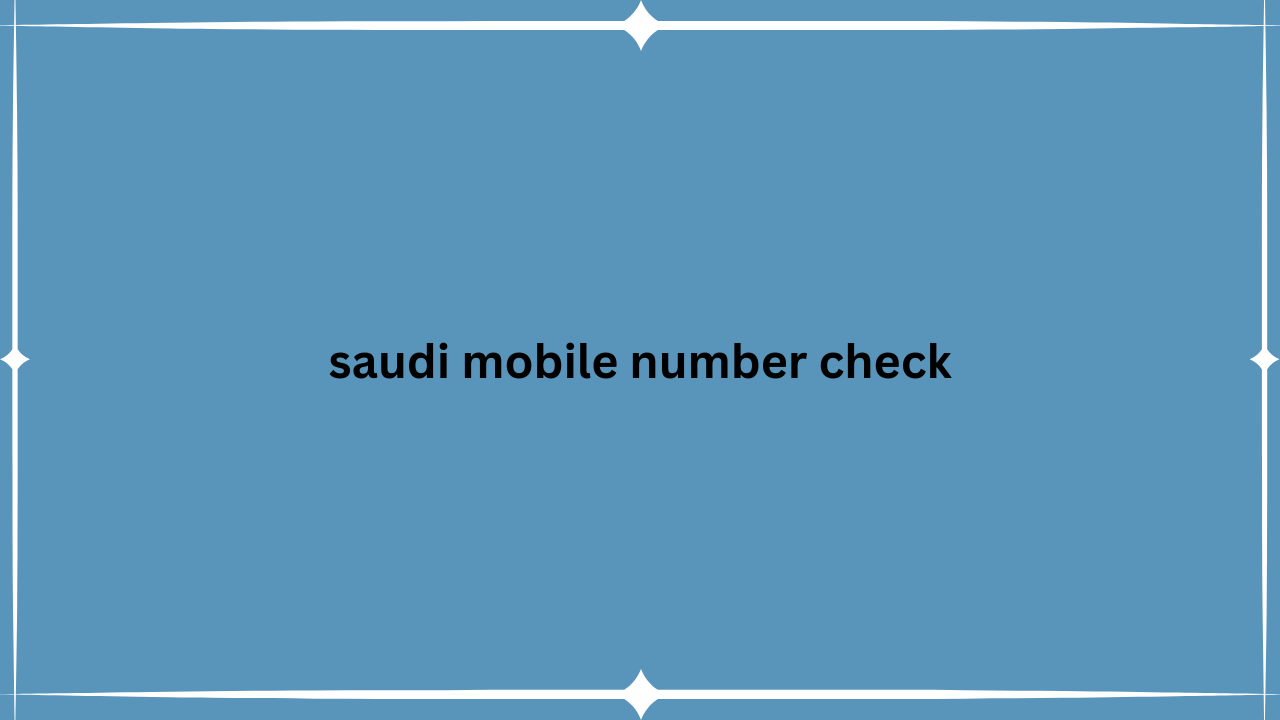 saudi mobile number check