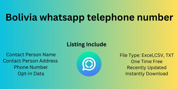 Bolivia whatsapp telephone number